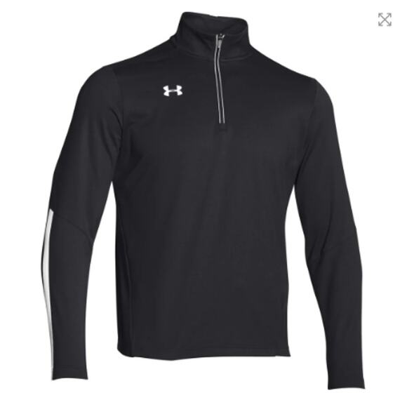 Under Armour Other - Under Armour Men's SMALL Qualifier Quarter Zip Pullover, Black / White